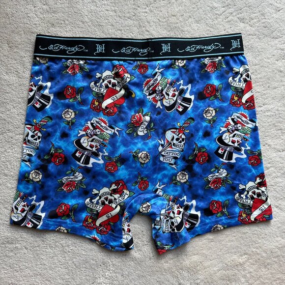Brand New ED HARDY Multi-Color TATTOO Performance BOXER BRIEFS Size M - Picture 11 of 15